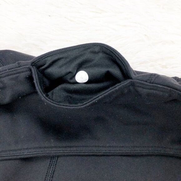 Lululemon Deep Breath 21” Crop Leggings Black Gym Yoga Workout Mesh Size 4 - Picture 8 of 10